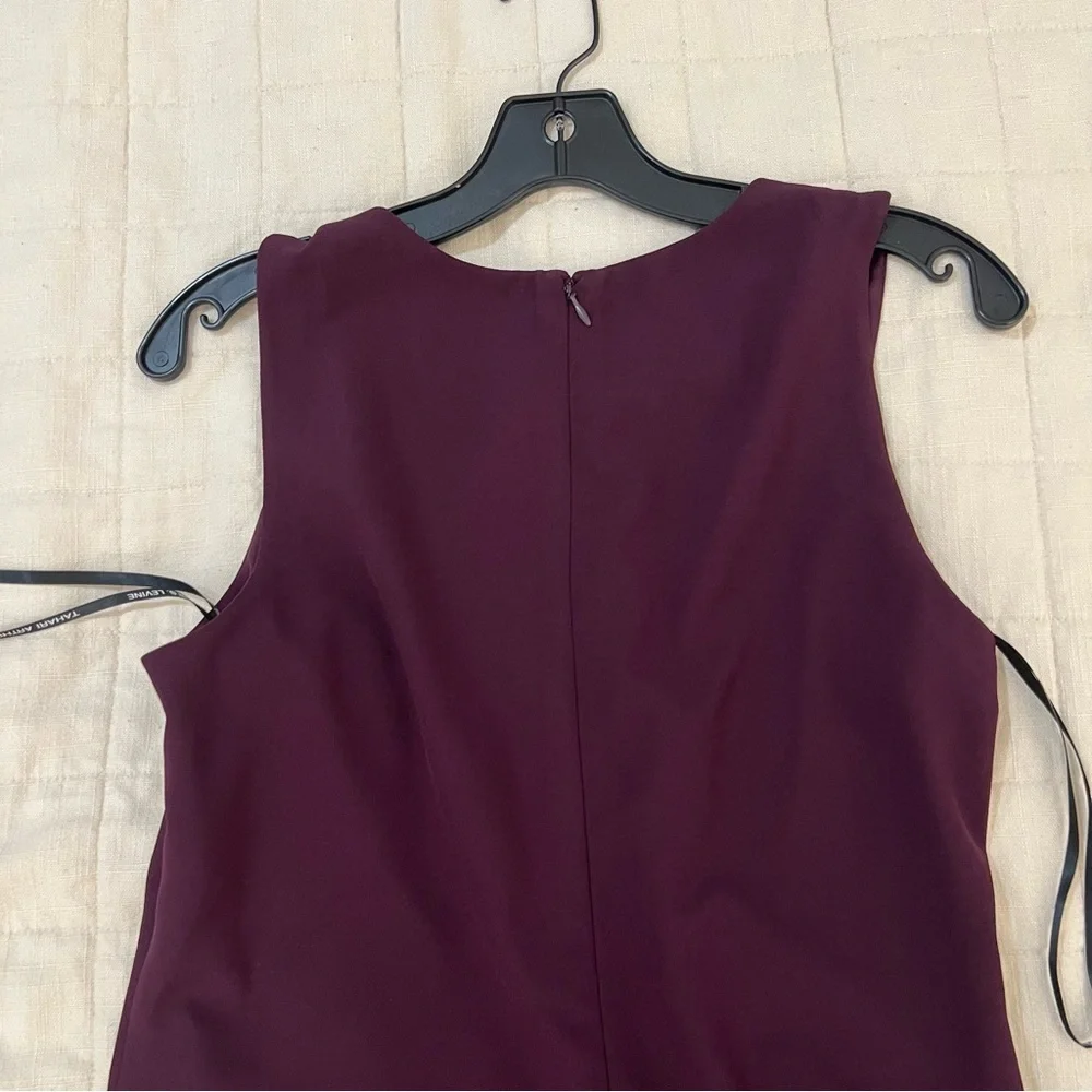 Tahari Purple Dress Feathers and Rhinestones Size 6 - Picture 5 of 10